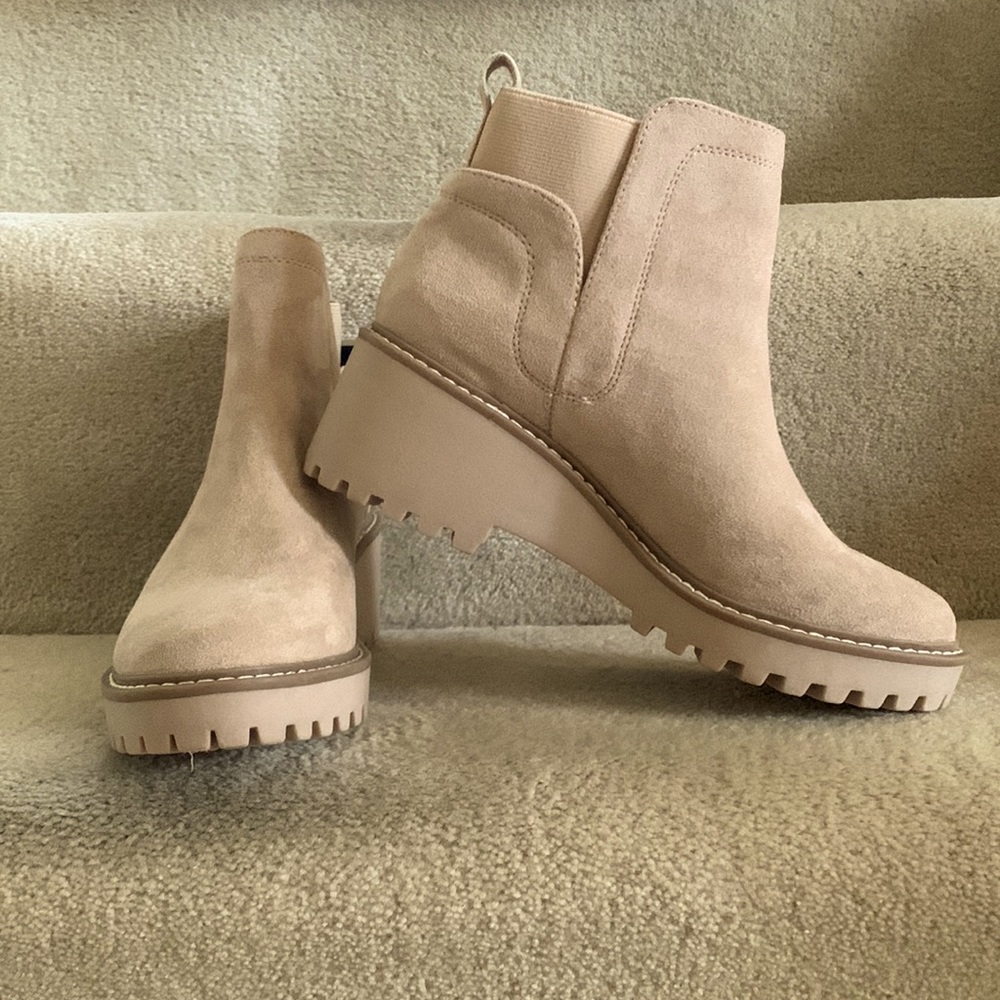 Dolce Vita Cream Ankle Booties